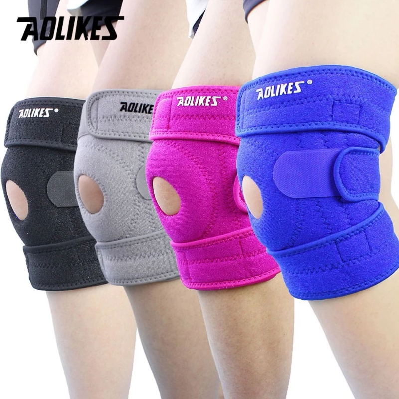 Băng Gối Thể Thao Aolikes 4 lò xo 7912,Bó Gối Tập Gym, Đá Bóng,Cầu Lông,Bóng Chuyền,Pickleball