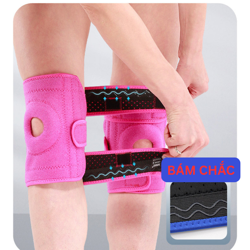 Băng Gối Thể Thao Aolikes 4 lò xo 7912,Bó Gối Tập Gym, Đá Bóng,Cầu Lông,Bóng Chuyền,Pickleball