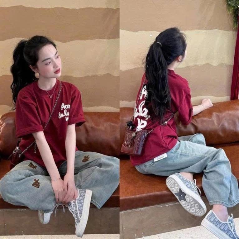 Áo thun tay lỡ nam nữ from fresize cotton mềm mịn DELA VIE cá tính dễ thương