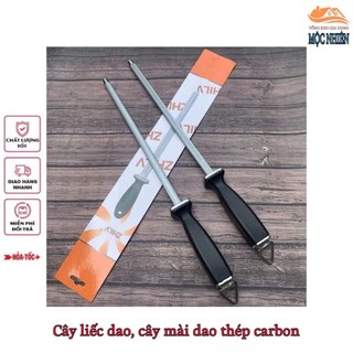Cây liếc dao, cây mài dao có tay cầm, chất liệu thép carbon siêu bền - tiện dụng, hiệu quả