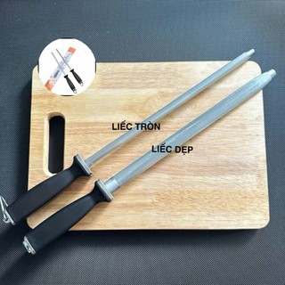 Cây liếc dao, cây mài dao có tay cầm, chất liệu thép carbon siêu bền - tiện dụng, hiệu quả