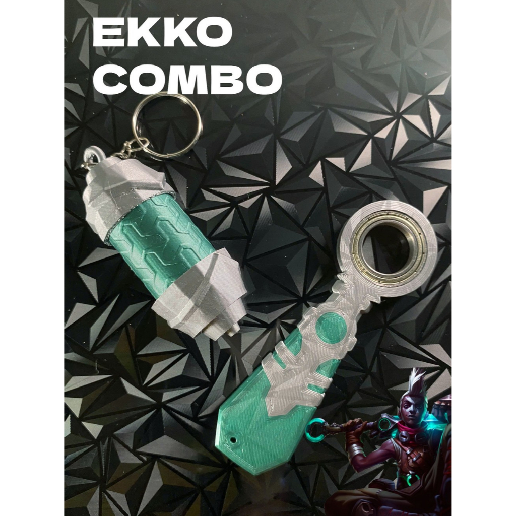 Móc Khóa Ekko LMHT – Keyrambit Swordbat & Clicker Z-Drive – Đồ Chơi 3D ...