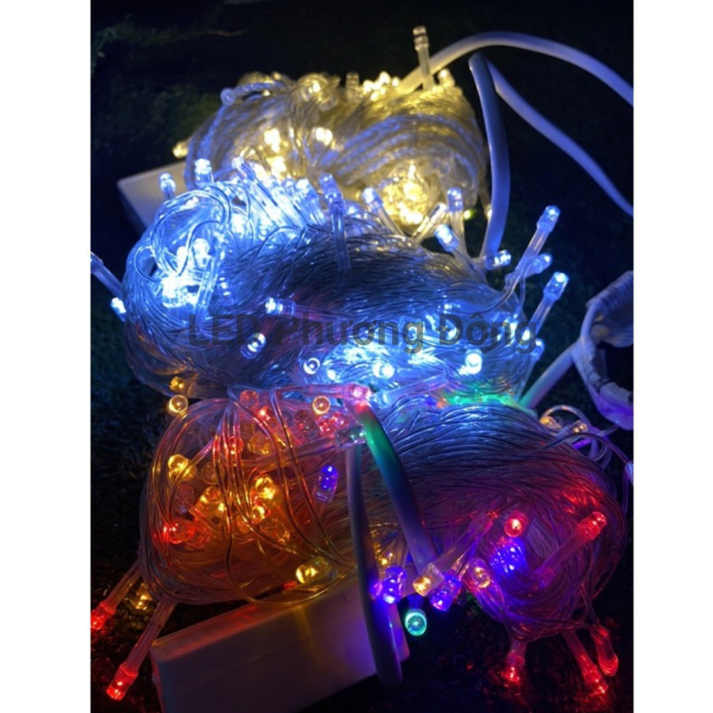 Combo 2 Dây đèn LED chớp trang trí Noel 10m - 70 bóng - 8 kiểu chớp chống nước CÓ NỐI