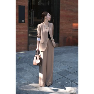 Set 3 chi tiết Áo Blazer và quần bấu ly và chân váy HAGOO phong cách công sở [B8067-CV8067]