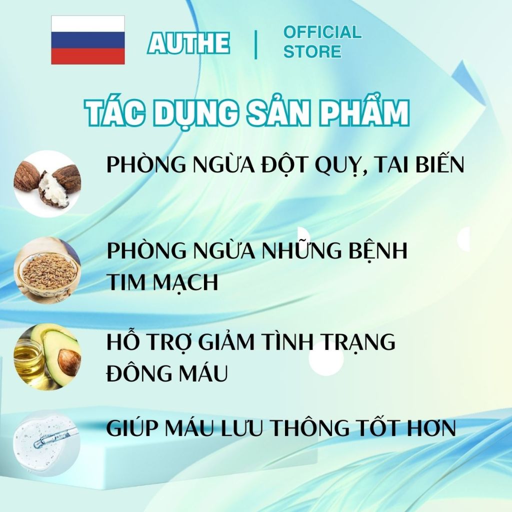 Viên uống hỗ trợ sức khỏe chống đột quỵ ngừa tai biến nội địa Nga chính hãng