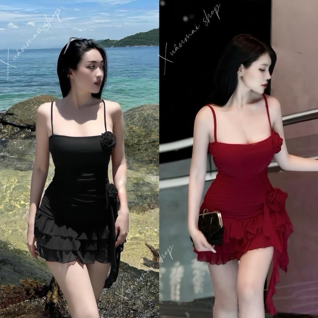 [TẦNG VOAN]Đầm DÂY PHỐI TẦNG VOAN kèm quầnváy rời đệm mút Xuân Mai shop