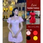 Lumi- Đầm Tết kiểu sườn xám cách tân tay phồng thiết kế cao cấp