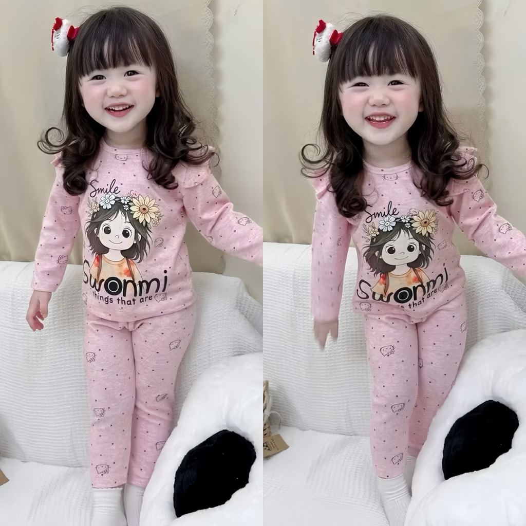 Bộ len lông thỏ xinh xắn đáng yêu cho bé gái 6kg-16kg set đồ nỉ