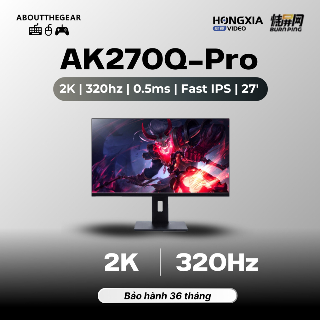Màn hình 2K-320Hz Hongxia AK270Q-Pro chuyên game FPS, AAA (NEWSEAL-BH ...