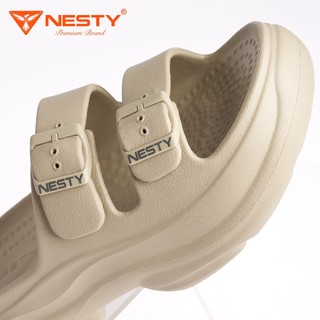 [NE63] Dép hai quai khóa cài đế cách điệu đúc nguyên khối cao 6cm NESTY ( KO1 )