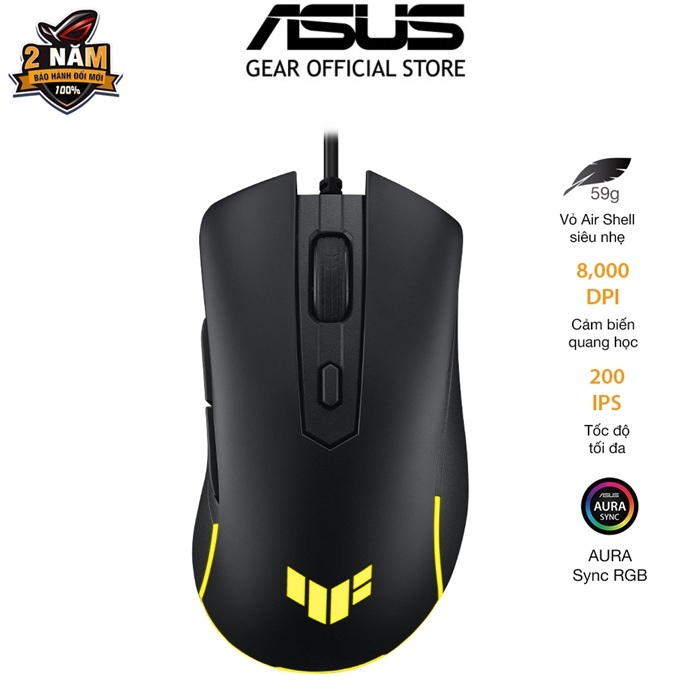 [LIVE] Chuột game có dây ASUS TUF GAMING M3 GEN II, 8000Dpi, chống bụi nước IP56