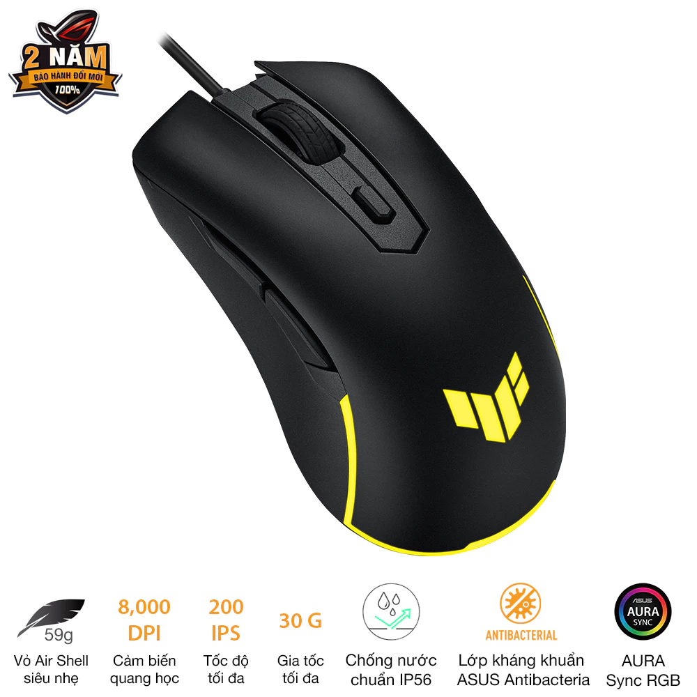 [LIVE] Chuột game có dây ASUS TUF GAMING M3 GEN II, 8000Dpi, chống bụi nước IP56