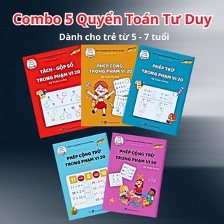 Sách Toán Tư Duy Combo 5 Cuốn Unibooks Phát Triển Tư Duy Dành Cho Bé Từ 5-7 tuổi