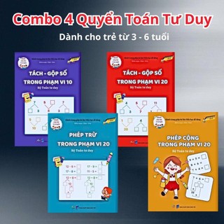 Combo 4 Quyển Toán Tách Gộp Phạm Vi 20,Cộng Trừ Trong Phạm Vi 20, Phù Hợp Cho Trẻ Từ 4-8 Tuổi(11)
