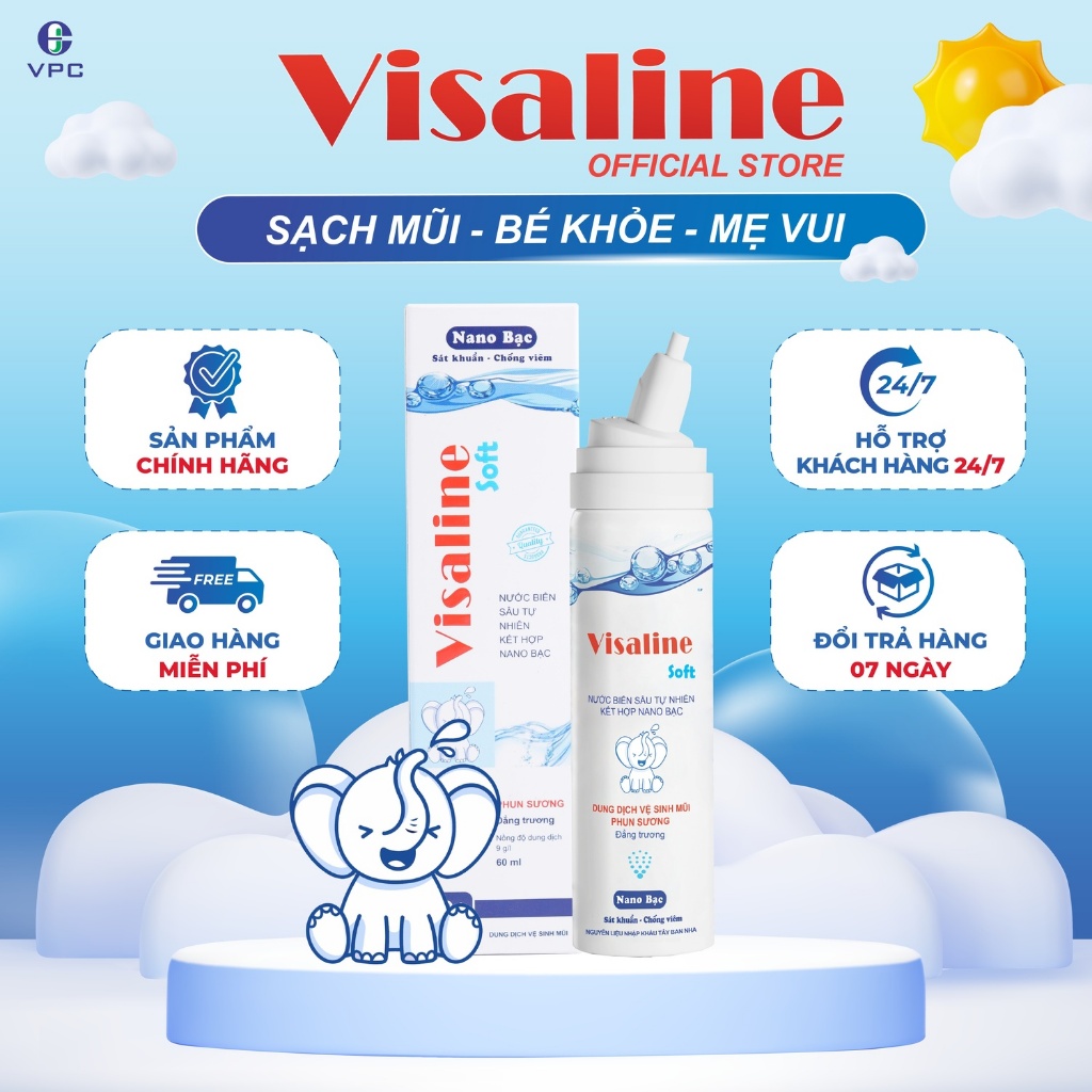 Chai xịt phun sương VISALINE SOFT 0,9% 60ml