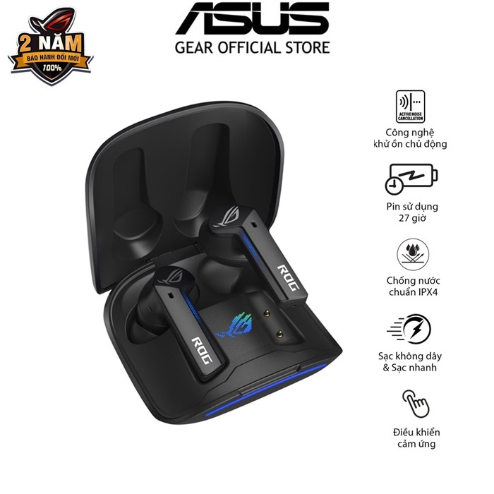 [LIVE] Tai nghe gaming không dây ASUS ROG CETRA TRUE Wireless, chống nước IPX4, công nghệ chống ồn ANC