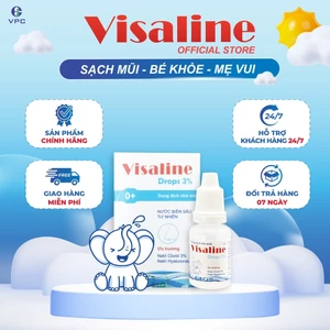 Lọ nhỏ nước muối ưu trương VISALINE DROPS 3% (từ 0 tháng tuổi)