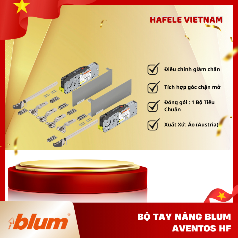 Hộp Lực Tay Nâng Blum Aventos HF25/HF28 – Dùng Cho Tủ 2 Cánh Mở Xếp - FEM