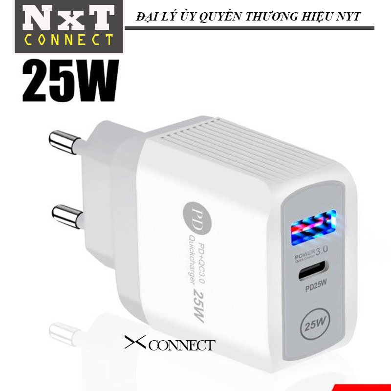 Củ sạc nhanh XConnect 25W Type-C & USB-A QC 3.0 – Adapter sạc đôi ...