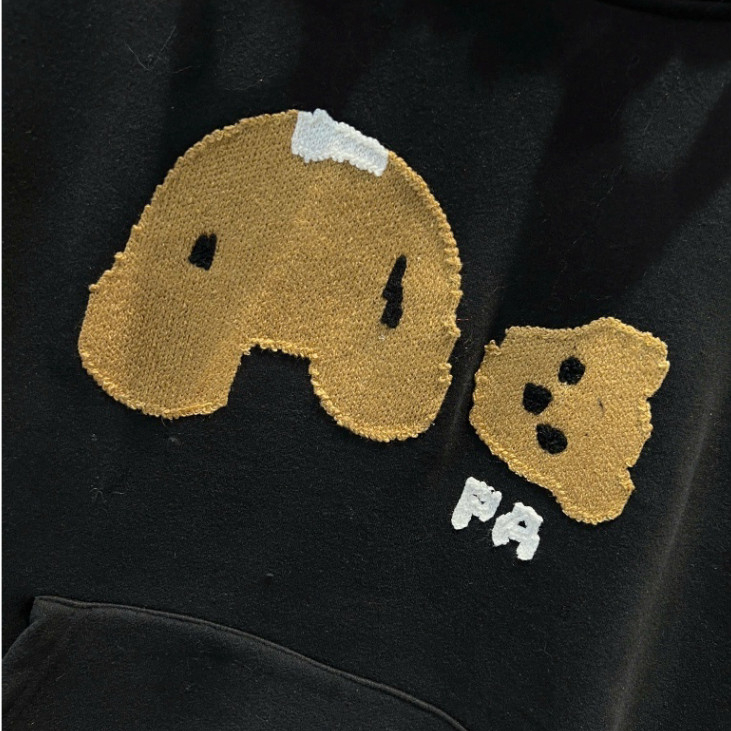 Áo Hoodie Nam Nữ Devos Studio Thêu Hình Gấu Nâu, Dây Mũ Len Đan Phong Cách Dễ Thương, Phối Palm Boy Phố 2025
