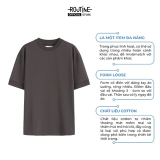 Áo Thun Tay Ngắn Vải French Terry Form Loose - Routine 10F24TSS048