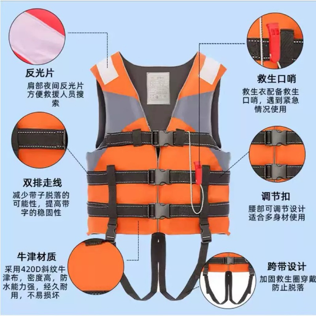 Áo phao cứu hộ hàng chuẩn chuyên nghiệp chống tuột