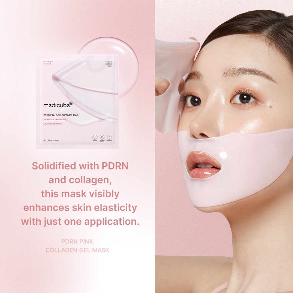 Mặt Nạ Thạch MEDICUBE PDRN Pink Collagen(hộp 4 miếng)/ Kojic Acid Turmeric Brightening Gel Mask
