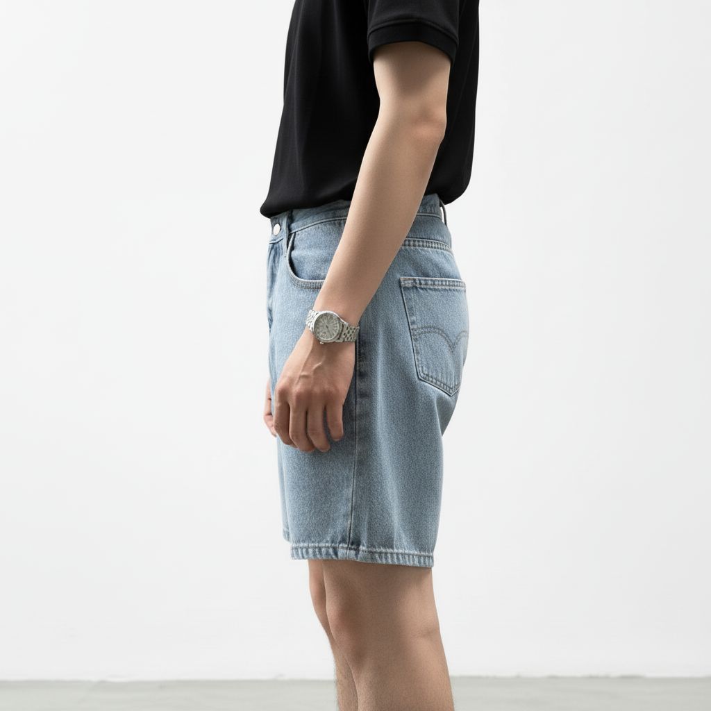 [XẢ KHO] Quần short jean nam ZGO quần jean ống rộng form trên gối chất vải jean dày dặn QZG04 | BigBuy360 - bigbuy360.vn