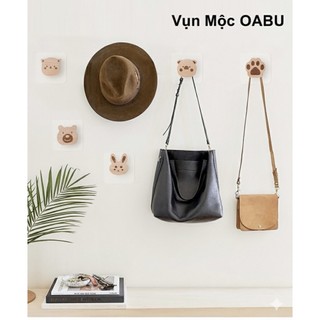 Móc treo gỗ hình con vật dễ thương OABU (Dán+vít kèm theo) trang trí decor