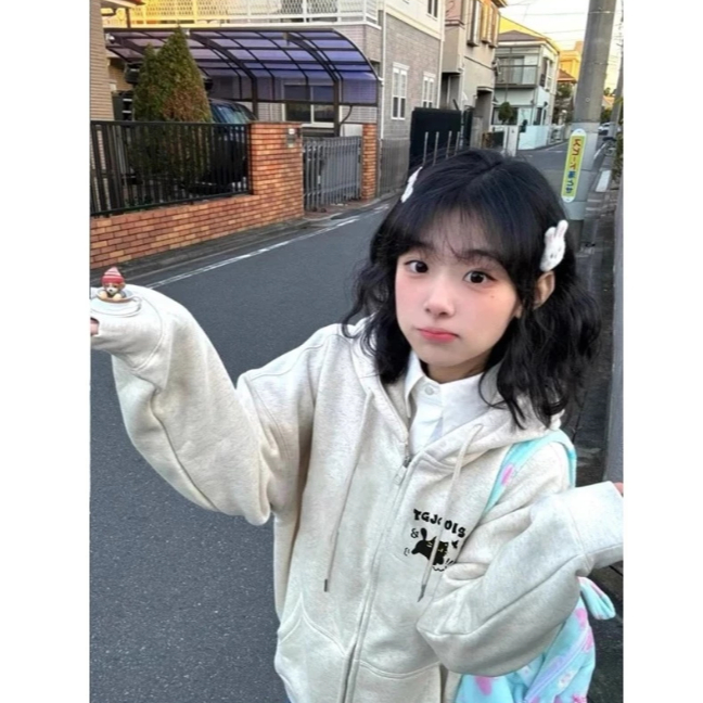 [Peinn] Áo khoác nỉ Hoodie zip unisex .Áo Khoác Form Rộng Unisex Nam Nữ mặc đều đẹp_Áo khoác mèo Gogi