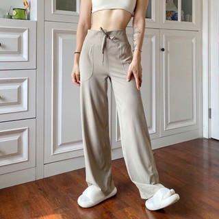 Combo 2 Quần Suông Ống Rộng Nữ TUẤN HD QCP Cạp Cao Dây Rút - Quần Tập Gym Yoga Hack Dángv