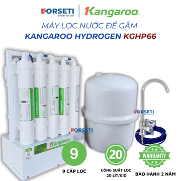 Máy Lọc Nước Để Gầm Kangaroo Hydrogen KGHP66, 9 Cấp Lọc Hydrogen Công Suất 18Lit/h Bảo Hành 24 Tháng