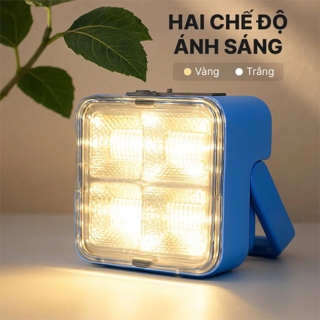 Đèn tích điện năng lượng cầm tay D05, đèn led 4 chế độ sáng, đèn tích điện nhỏ gọn, chống nước