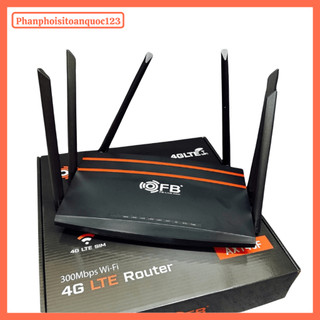 Bộ Phát Wifi 4G LTE Cắm SIM Dùng Ngay, 6 Anten, 300Mbps, Camera Nhà Trọ Quán Cafe