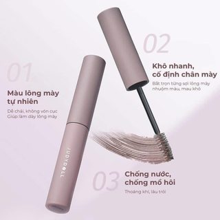 Mascara lông mày JUDYDOLL chống thấm nước, bền màu tự nhiên, định hình đổi màu lông mày 2.5g -Bebeau