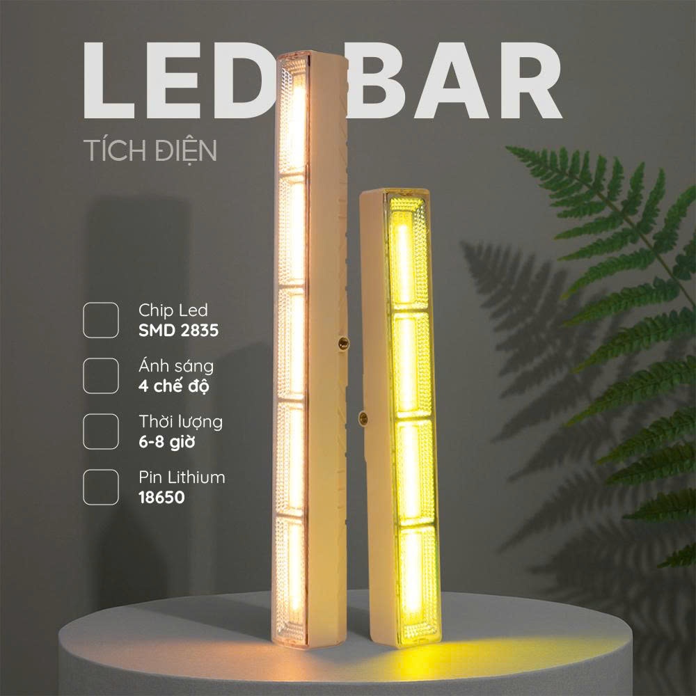 Đèn pin cầm tay hiệu Mỹ Linh T3-20, T3-40, T3-50, đèn LED tích điện dạng thanh, đèn đa năng