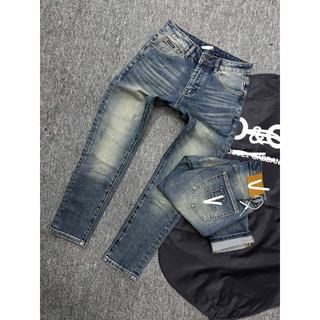 Quần Jean Nam xanh Wash Nhẹ – Form Slim Fit, Chất Co Giãn, Phong Cách Streetwear quảng châu