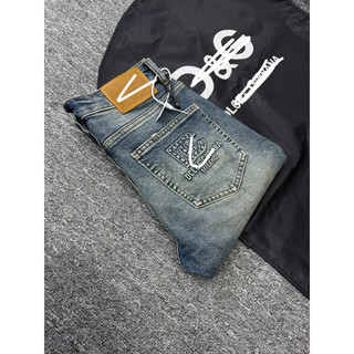 Quần Jean Nam xanh Wash Nhẹ – Form Slim Fit, Chất Co Giãn, Phong Cách Streetwear quảng châu