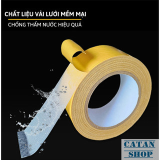 Cuộn 18m Băng Keo 2 Mặt Vải Lưới Siêu Dính , Băng Keo Kết Dính Trên Các Bề Mặt Không Để Lại Vệt Keo
