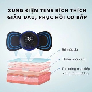 [Hàng Khuyến Mãi] Máy massage cổ vai gáy xung điện và miếng dán thay thế giúp giảm đau nhức hiệu quả