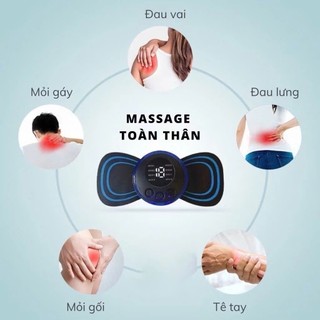 [Hàng Khuyến Mãi] Máy massage cổ vai gáy xung điện và miếng dán thay thế giúp giảm đau nhức hiệu quả