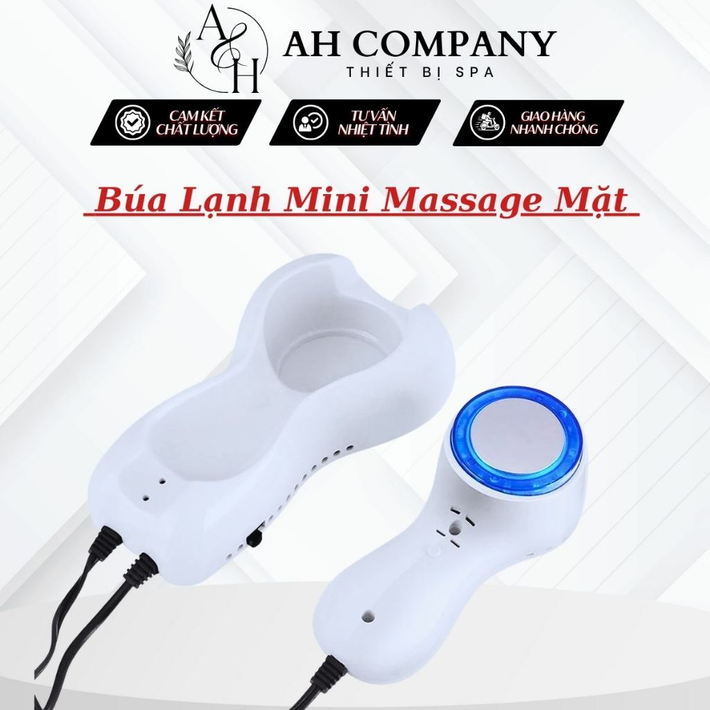 Búa Lạnh Mini Điện Đẩy Di Tinh Chất Massage Mặt Hiệu Quả Lạnh Sâu Bảo Hành 6 Tháng