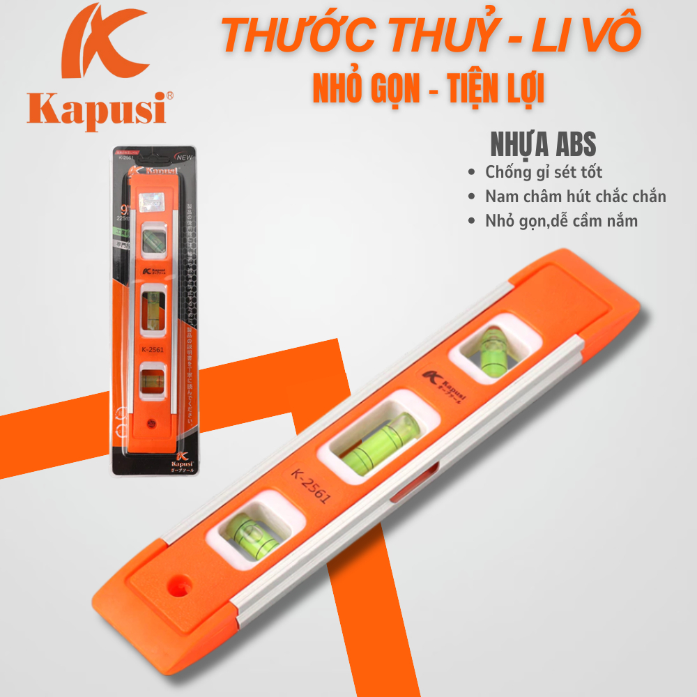 Thước Thuỷ - Li vô 20cm Cân Bằng Kapusi Cao Cấp k2561