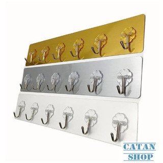 Thanh 6 Móc, Vỉ 3 Móc Dán Tường Siêu Dính Treo Đồ, Quần Áo, Khăn, Đồ Dùng Nhà Bếp Siêu Dính, Siêu Chịu Lực