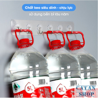 Thanh 6 Móc, Vỉ 3 Móc Dán Tường Siêu Dính Treo Đồ, Quần Áo, Khăn, Đồ Dùng Nhà Bếp Siêu Dính, Siêu Chịu Lực