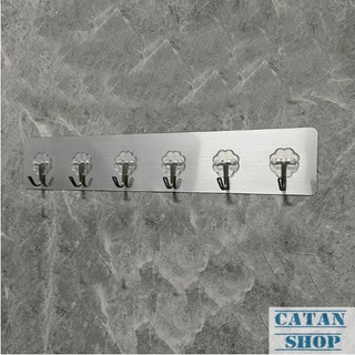 Thanh 6 Móc, Vỉ 3 Móc Dán Tường Siêu Dính Treo Đồ, Quần Áo, Khăn, Đồ Dùng Nhà Bếp Siêu Dính, Siêu Chịu Lực