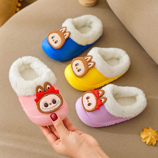 Dép bông labubu chống nước có thể tháo rời bông để giặt