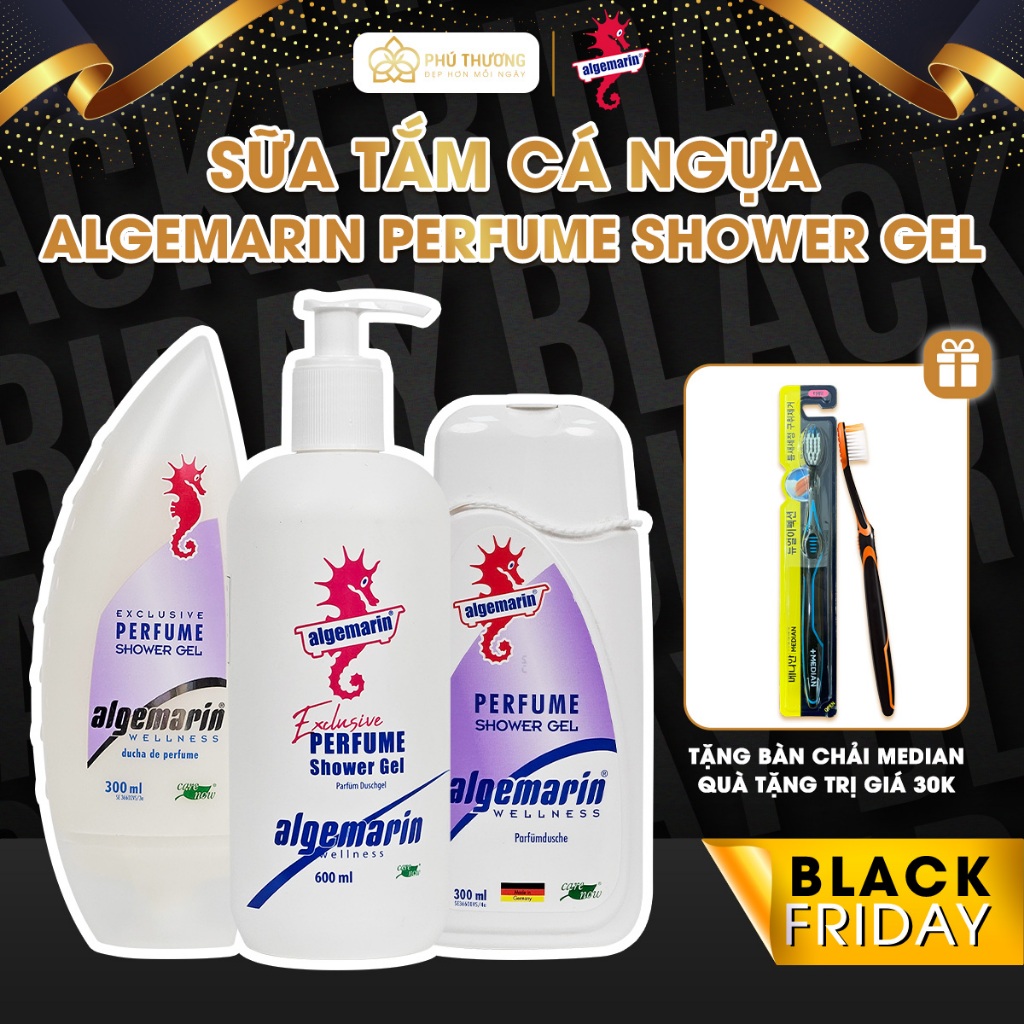 Sữa Tắm Cá Ngựa Đức Algemarin Perfume Hương Nước Hoa Thơm Lâu, Dưỡng Ẩm,Dịu Nhẹ Cho Mọi Loại Da 300ml,600ml.