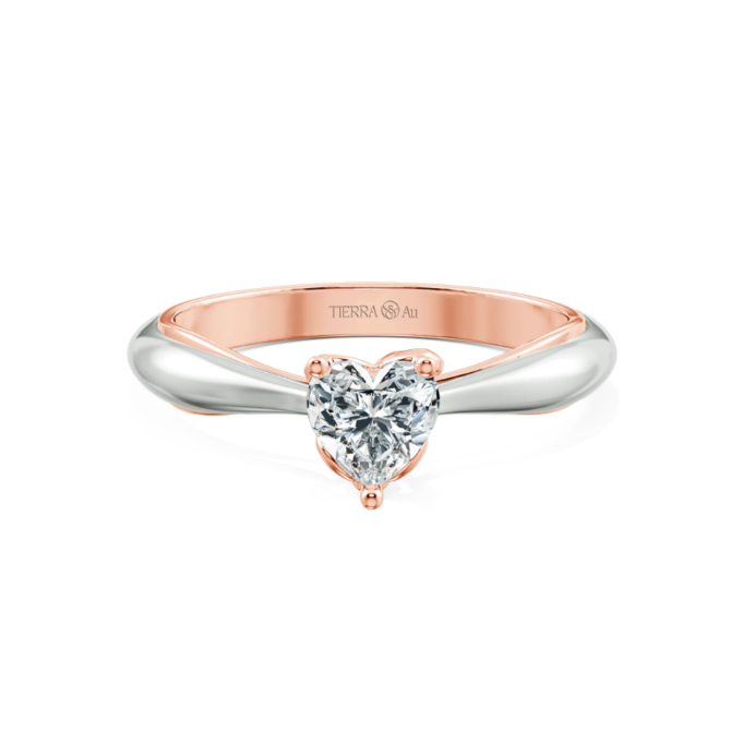 [CHAT TRƯỚC KHI ĐẶT] Nhẫn Cầu Hôn Tierra Sweet Pea NCH8413, Vàng 14K 18K, Chủ CZ Trái Tim, Lấy Cảm Hứng Từ Hoa Đậu Ngọt