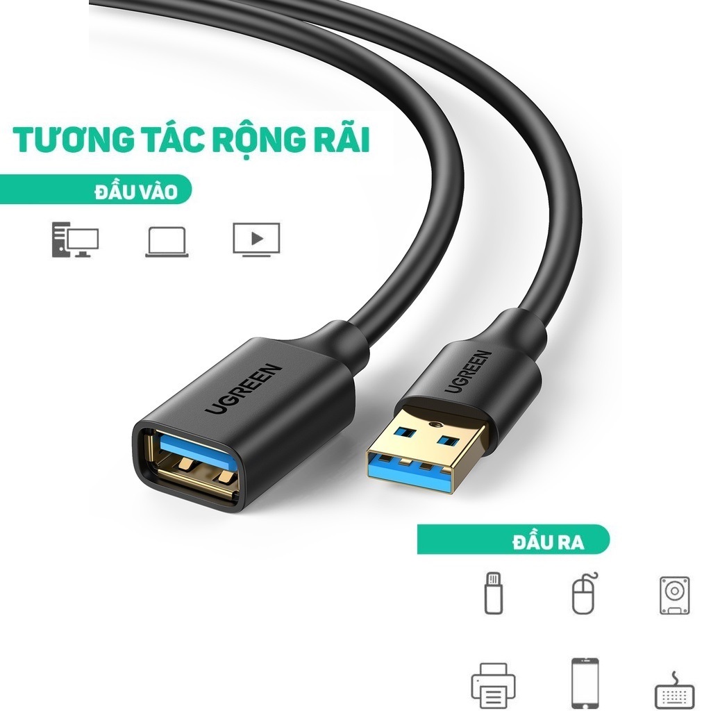 Cáp USB 3.0 nối dài Chống Gỉ, Đầu Cáp Mạ Vàng chính hãng Ugreen US129 - Bảo hành 24 tháng | BigBuy360 - bigbuy360.vn